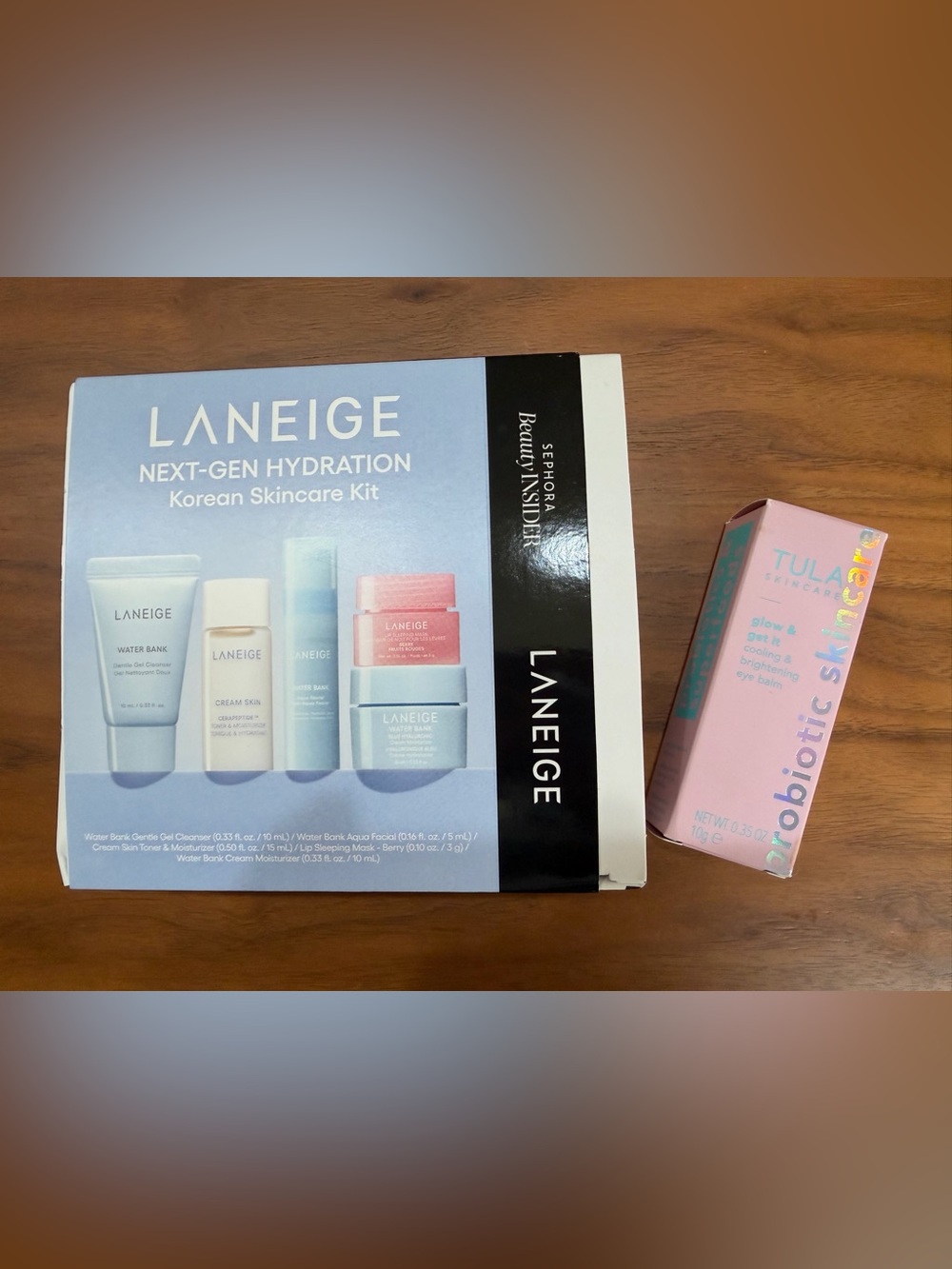 NEW LANEIGE + TULA Korean Skincare Hydration Bundle | 6 Pieces | $78 Value